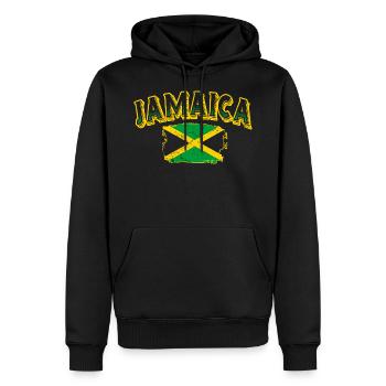 Jamaika - Männer Premium Bio Hoodie - Schwarz - Vorne - Nico (187cm)