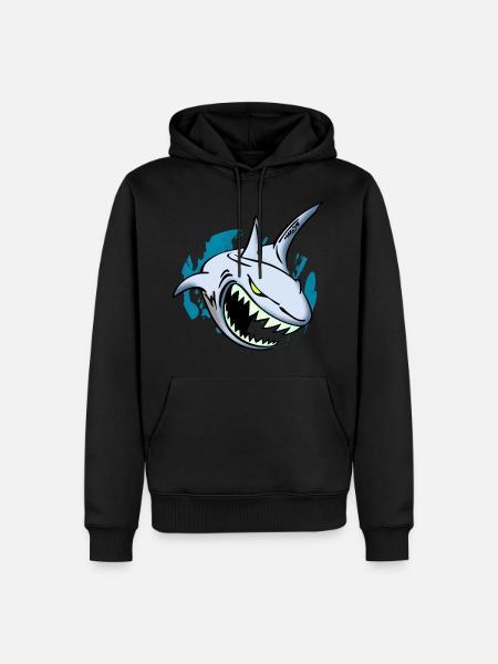 Requin - Sweat Ă capuche Premium bio Homme - noir