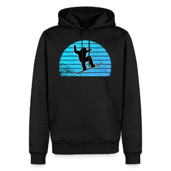 Snowboard - Männer Premium Bio Hoodie - Schwarz - Vorne - Nico (187cm)