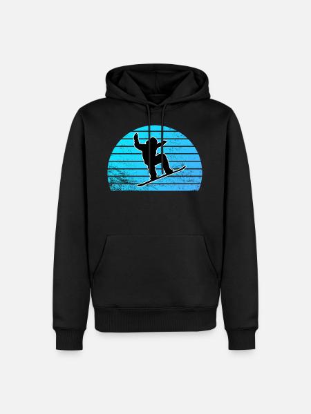 Snowboard - Sweat à capuche Premium bio Homme - noir