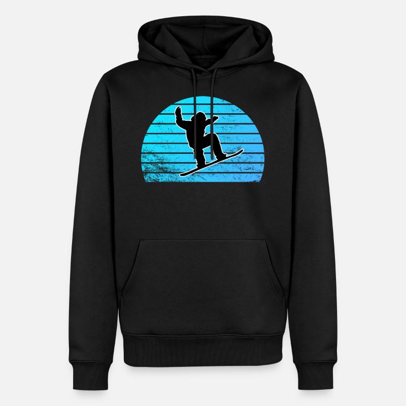 Snowboard - Männer Premium Bio Hoodie - Schwarz