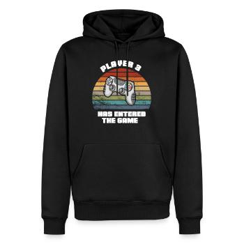 Player 3 has entered the game - Men’s Premium Organic Hoodie - black - Front - Nico (187cm)