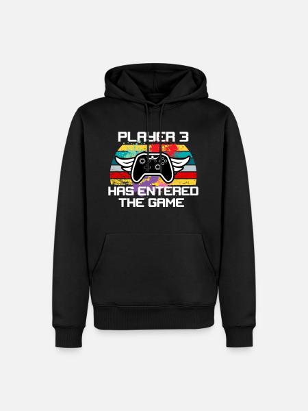 Player 3 has entered the game - Sweat à capuche Premium bio Homme - noir