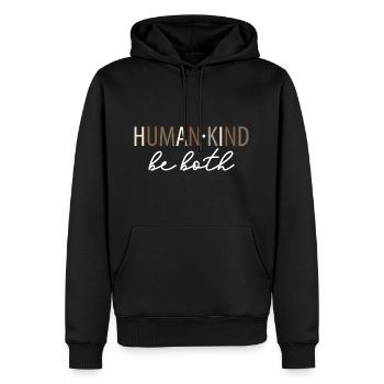 L’humanité soit à la fois rétro la gentillesse compte - Sweat à capuche Premium bio Homme - noir - Devant - Nico (187cm)