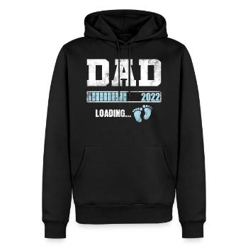 Papa 2022 Loading Werdender Vater Geburt Geschenk - Männer Premium Bio Hoodie - Schwarz - Vorne - Nico (187cm)