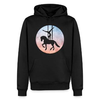 Voltigieren Pferdesport Voltigier Shirts - Männer Premium Bio Hoodie - Schwarz - Vorne - Nico (187cm)