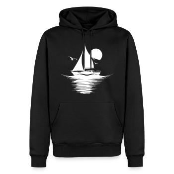 Segeln Zeichnung - Männer Premium Bio Hoodie - Schwarz - Vorne - Nico (187cm)