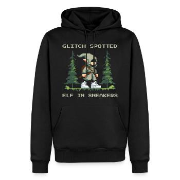 Bug discovered: Elf with sneakers | LARP Glitch - Men’s Premium Organic Hoodie - black - Front - Nico (187cm)