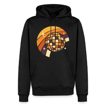 Discokugel Retro Party 80er Geschenk - Männer Premium Bio Hoodie - Schwarz - Vorne - Nico (187cm)