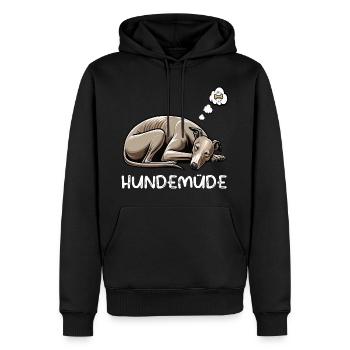 Hundemüde Whippet Windhund Whippets Whippethalter - Männer Premium Bio Hoodie - Schwarz - Vorne - Nico (187cm)