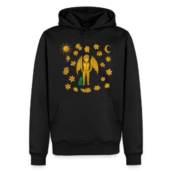 Petit Démon Vampire Édition d’Été Soleil et Lune - Sweat à capuche Premium bio Homme - noir - Devant - Nico (187cm)