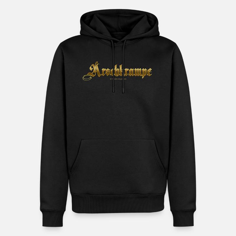 Arschkrampe - Männer Premium Bio Hoodie - Schwarz
