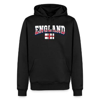 Fan d’Angleterre - Sweat à capuche Premium bio Homme - noir - Devant - Nico (187cm)