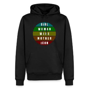 female way of life - Männer Premium Bio Hoodie - Schwarz - Vorne - Nico (187cm)