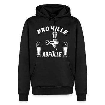Promille Abfülle Bier Kneipen Club - Männer Premium Bio Hoodie - Schwarz - Vorne - Nico (187cm)