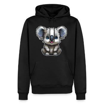 Niedlicher kleiner Koala Bär - Männer Premium Bio Hoodie - Schwarz - Vorne - Nico (187cm)