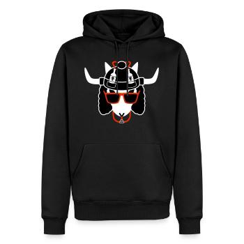 Chadkuroeil - Sweat à capuche Premium bio Homme - noir - Devant - Nico (187cm)