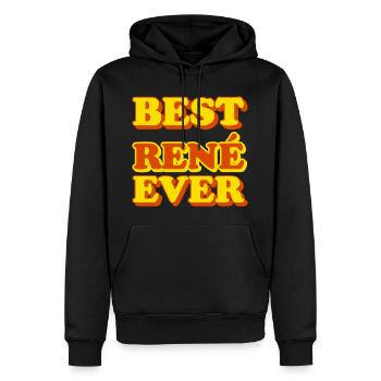 Lustiges Geschenk mit Vornamen René - Männer Premium Bio Hoodie - Schwarz - Vorne - Nico (187cm)
