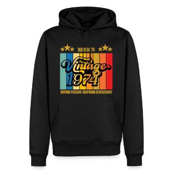 Special Celebration 50th Birthday - Vintage 1974 - Men’s Premium Organic Hoodie - black - Front - Nico (187cm)