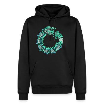 Inka Maya kalender aztec - Männer Premium Bio Hoodie - Schwarz - Vorne - Nico (187cm)