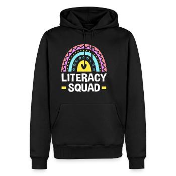 Bookworm Reading Primary School Teacher - Men’s Premium Organic Hoodie - black - Front - Nico (187cm)