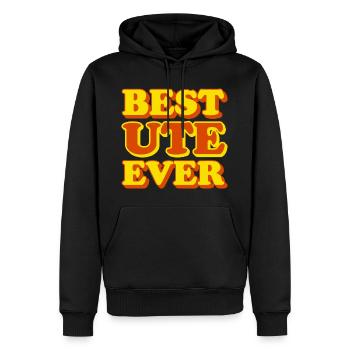 Ute prénom drôle cadeau - Sweat à capuche Premium bio Homme - noir - Devant - Nico (187cm)