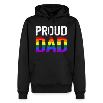 Proud Dad - Männer Premium Bio Hoodie - Schwarz - Vorne - Nico (187cm)