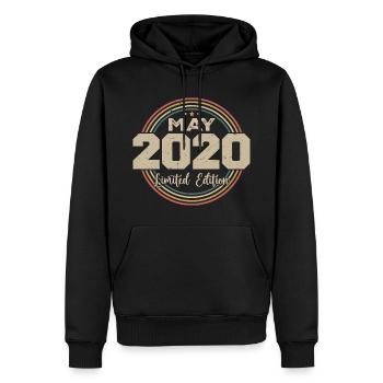 Mai 2020 Jahrgang Jahrgang Mai 2020 Jubiläum - Männer Premium Bio Hoodie - Schwarz - Vorne - Nico (187cm)