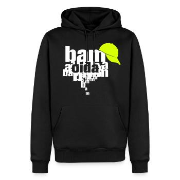 bam oida bam - Männer Premium Bio Hoodie - Schwarz - Vorne - Nico (187cm)