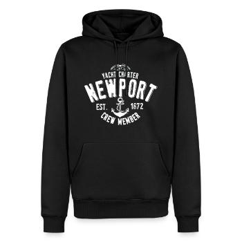 Newport Yachtcharter - Männer Premium Bio Hoodie - Schwarz - Vorne - Nico (187cm)