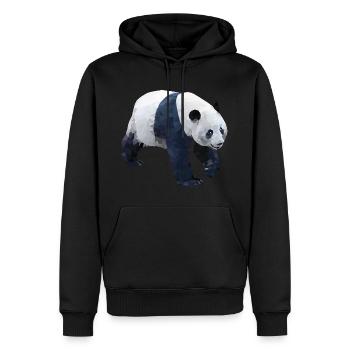 Giant Panda Bear - Men’s Premium Organic Hoodie - black - Front - Nico (187cm)