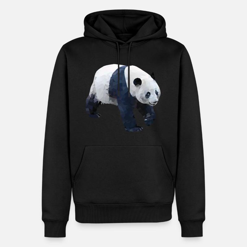 Ours panda géant - Sweat à capuche Premium bio Homme - noir