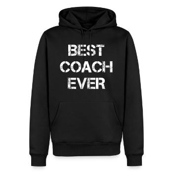 Best Coach Ever - Männer Premium Bio Hoodie - Schwarz - Vorne - Nico (187cm)