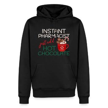 Instant Pharmacist add Hot Chocolate Weihnachten - Männer Premium Bio Hoodie - Schwarz - Vorne - Nico (187cm)