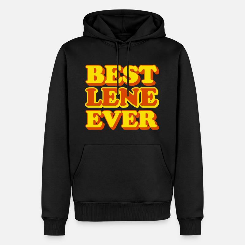 Lene prénom drôle cadeau - Sweat à capuche Premium bio Homme - noir