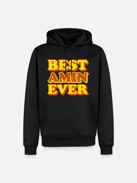 Amin First Name Funny Gift - Men’s Premium Organic Hoodie - black