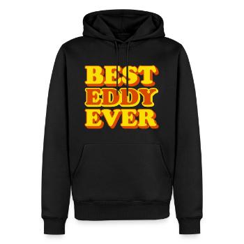 Eddy First Name Funny Gift - Men’s Premium Organic Hoodie - black - Front - Nico (187cm)