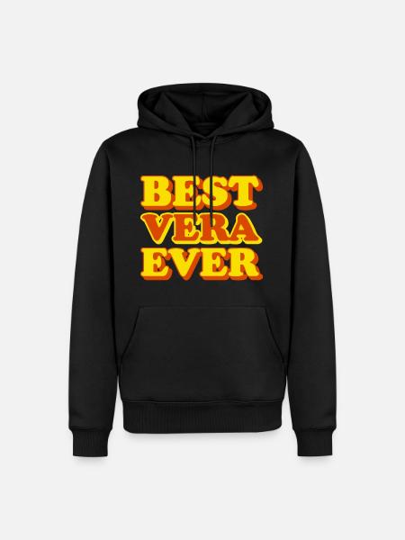 Vera First Name Funny Gift - Men’s Premium Organic Hoodie - black