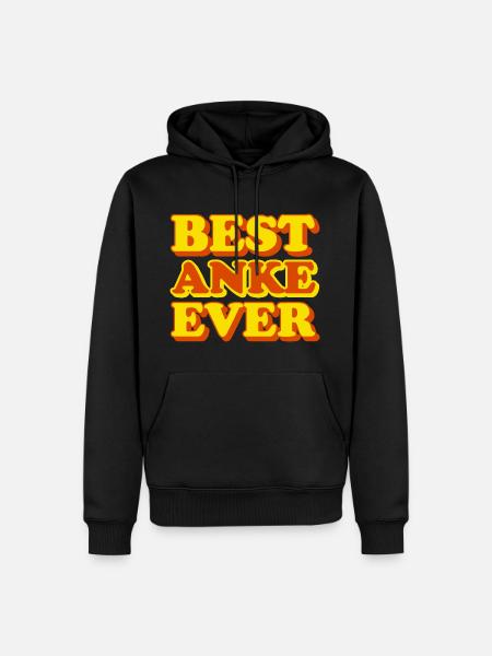 Anke prénom cadeau drôle - Sweat à capuche Premium bio Homme - noir