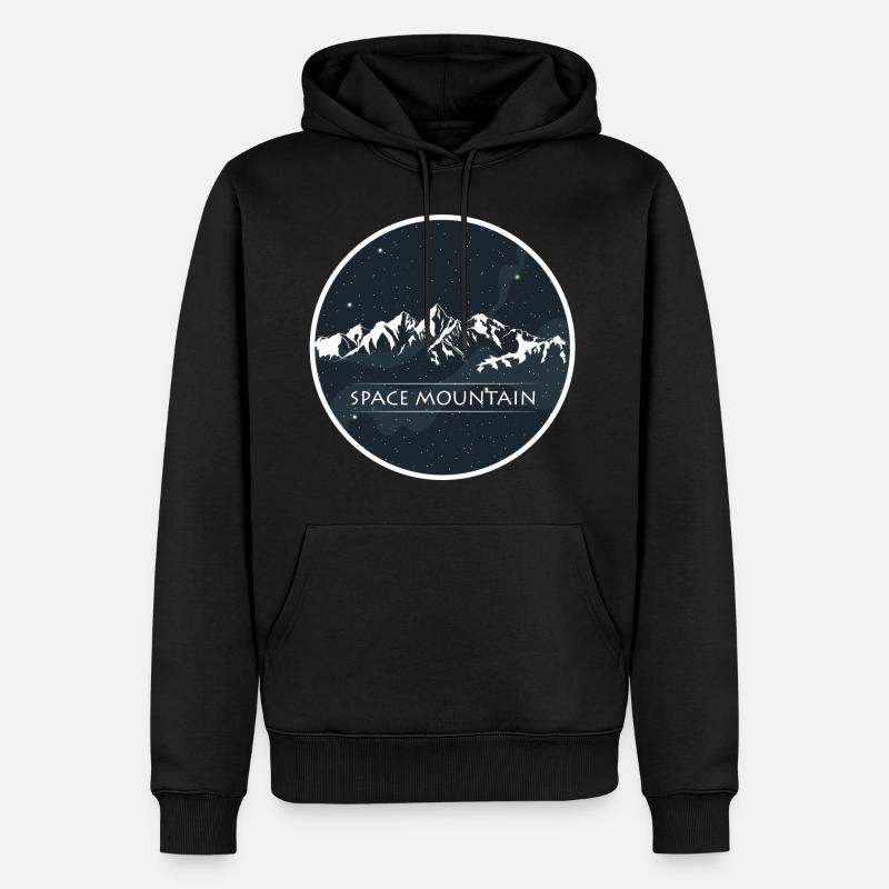 MOUNTAIN Berg Geschenk - Männer Premium Bio Hoodie - Schwarz