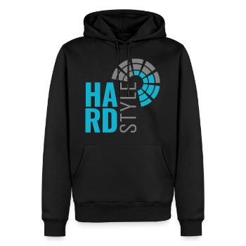 Egaliseur Hardstyle - Sweat à capuche Premium bio Homme - noir - Devant - Nico (187cm)