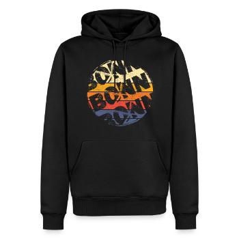Bonn Deutschland Stadt Vintage Retro Skyline - Männer Premium Bio Hoodie - Schwarz - Vorne - Nico (187cm)