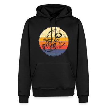 American Football Helm Vintage Retro USA Sport - Männer Premium Bio Hoodie - Schwarz - Vorne - Nico (187cm)