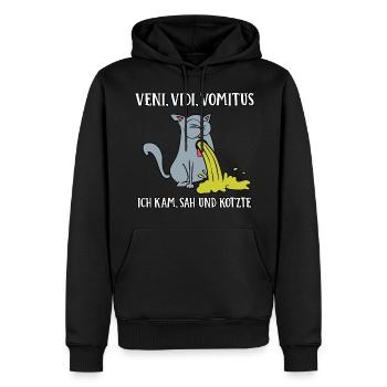Veni Vidi Vomitus - Männer Premium Bio Hoodie - Schwarz - Vorne - Nico (187cm)