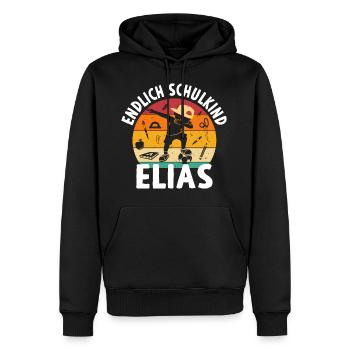 Endlich Schulkind Noah Dabbing Schüler - Männer Premium Bio Hoodie - Schwarz - Vorne - Nico (187cm)