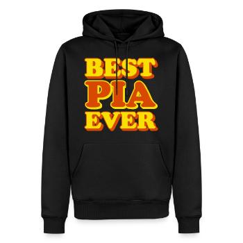 Pia First Name Funny Gift - Men’s Premium Organic Hoodie - black - Front - Nico (187cm)