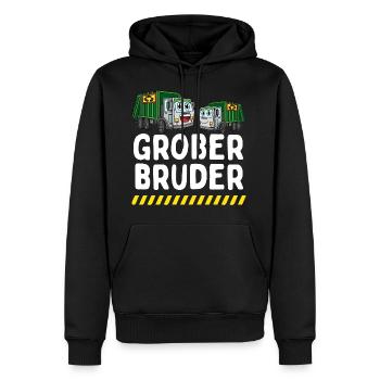 Großer Bruder 2024 Lastwagen - Männer Premium Bio Hoodie - Schwarz - Vorne - Nico (187cm)
