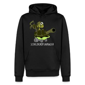 Schildkrötenpanzer - Männer Premium Bio Hoodie - Schwarz - Vorne - Nico (187cm)