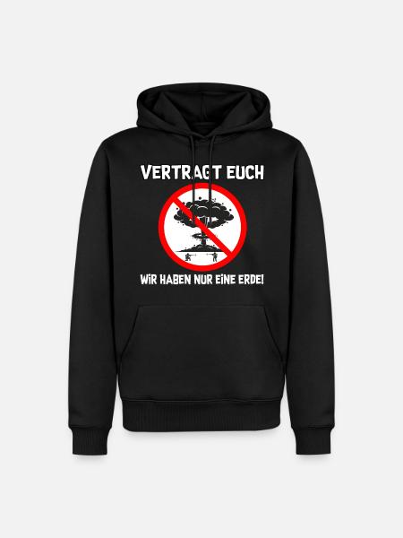 Vertragt euch - Männer Premium Bio Hoodie - Schwarz