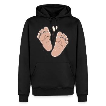 Mignons Pieds de Bébé Pieds de Bébé - Sweat à capuche Premium bio Homme - noir - Devant - Nico (187cm)